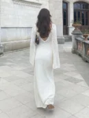 Crochet Knit Maxi Dress