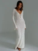 Crochet Knit Maxi Dress