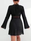 Crochet Trim Tassel Tie Cover-Up