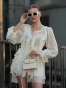 Frill Tiered Mini Dress