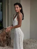 Sequin Cutout Halter Mini Dress