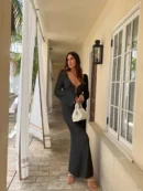 Crochet Knit Maxi Dress