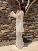 Crochet Knit Maxi Dress